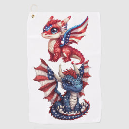 patriottische draak golfhanddoek