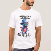 Patriottische draak in de schaduw t-shirt (Voorkant)