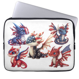 patriottische draak laptop sleeve