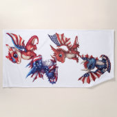 patriottische draak strandlaken (Voorkant)