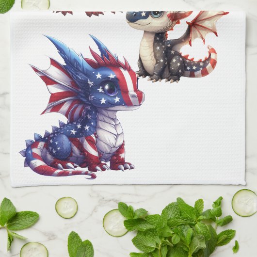 patriottische draak theedoek (Gevouwen)