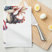 patriottische draak theedoek (Quarter Fold)