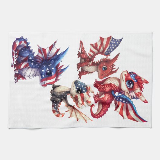 patriottische draak theedoek (Horizontaal)
