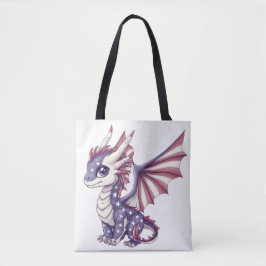 patriottische draak tote bag