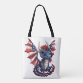 patriottische draak tote bag (Achterkant)