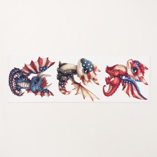 patriottische draak yogamat (Voorkant (horizontaal))