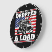Patriottische "Dropped A Load" Trucker Grote Klok (Hoek)
