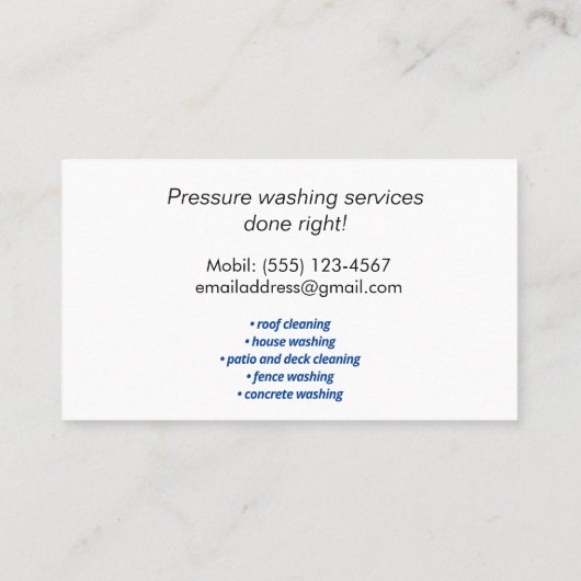 Patriottische druk wassen visitekaartje (Achterkant)