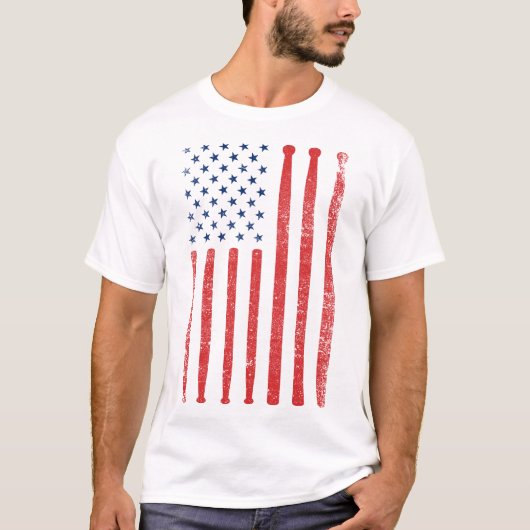  patriottische drummer Amerikaanse vlag T-shirt (Voorkant)
