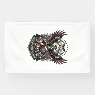 Patriottische Drummer Van Liberty Muziek Rock Meta Spandoek