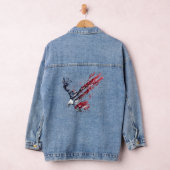 Patriottische dubbele belichting adelaar Amerikaan Denim Jacket (Hangar)