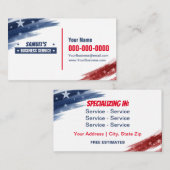 Patriottische dubbelzijdige kleine Visitekaartjes (Voorkant / Achterkant)