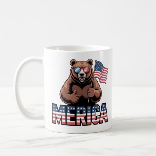 Patriottische duimen omhoog Beer Mok – Fun America (Links)