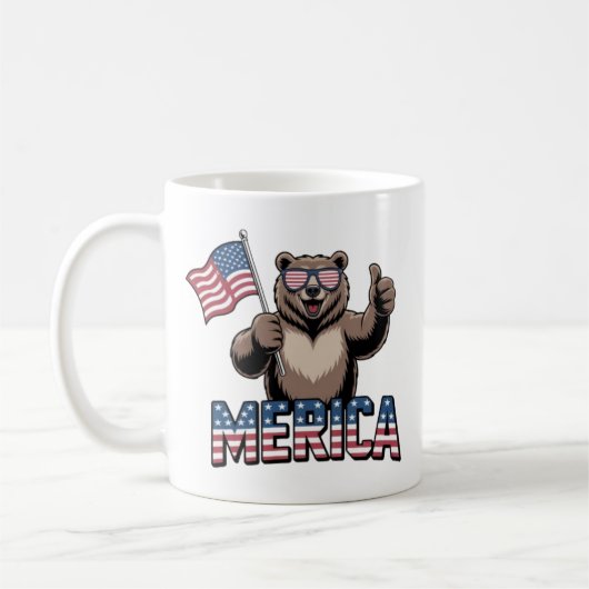 Patriottische duimen omhoog Beer Mok – Fun America (Links)