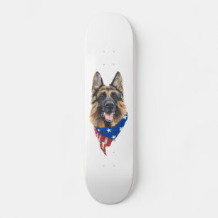 Patriottische Duitse Herder Hond Skateboard