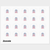 Patriottische Duitse Herder Hond voor 4 juli Hart Sticker (Vel)