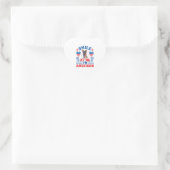 Patriottische Duitse Herder Hond voor 4 juli Hart Sticker (Tas)
