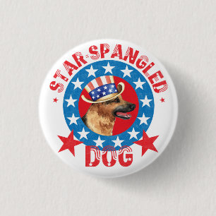 Patriottische Duitse herder Ronde Button 3,2 Cm