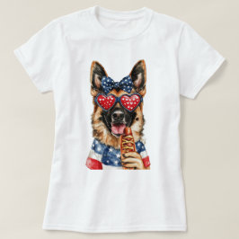 patriottische duitse herder t-shirt