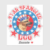 Patriottische Duitse Herder Vinyl Sticker (Vel)