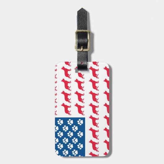 Patriottische Duitse herders Bagagelabel (Voorkant verticaal)