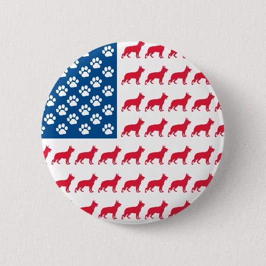 Patriottische Duitse herders Ronde Button 5,7 Cm (Voorkant)