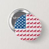 Patriottische Duitse herders Ronde Button 5,7 Cm (Voorkant /achterkant)