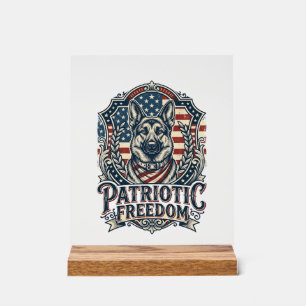 Patriottische Duitse Herders Vector Grafische T-sh Acryl Bord