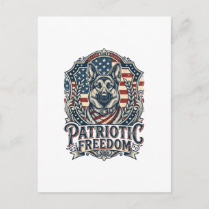 Patriottische Duitse Herders Vector Grafische T-sh Briefkaart