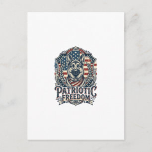 Patriottische Duitse Herders Vector Grafische T-sh Briefkaart