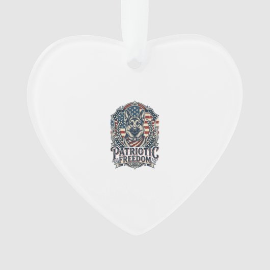 Patriottische Duitse Herders Vector Grafische T-sh Ornament (voorkant)