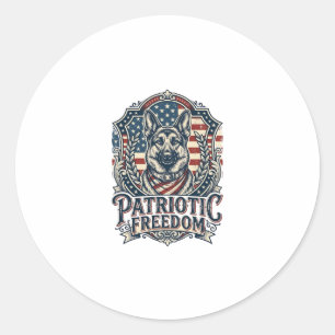 Patriottische Duitse Herders Vector Grafische T-sh Ronde Sticker