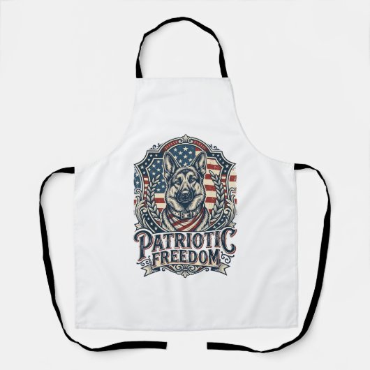 Patriottische Duitse Herders Vector Grafische T-sh Schort (Voorkant)