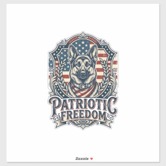 Patriottische Duitse Herders Vector Grafische T-sh Sticker (Vel)