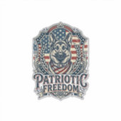 Patriottische Duitse Herders Vector Grafische T-sh Sticker (Voorkant)