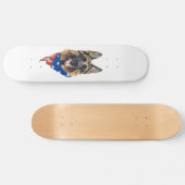 Patriottische Duitse Herdershond Skateboard (Horizontaal)