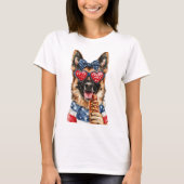 Patriottische Duitse Herdershond T-shirt (Voorkant)