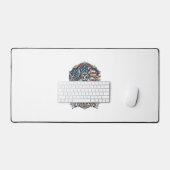 Patriottische Duitse Herdershond Vector Grafische Bureaumat (Keyboard & Muis)