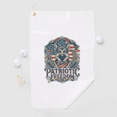Patriottische Duitse Herdershond Vector Grafische Golfhanddoek (Insitu)