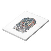 Patriottische Duitse Herdershond Vector Grafische  Notitieblok (Linkerzijde)