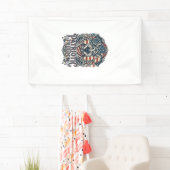 Patriottische Duitse Herdershond Vector Grafische Spandoek (Insitu)
