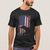 Patriottische Duitse Shorthaired Pointer-Amerikaan T-shirt (Voorkant)