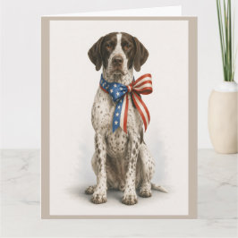 Patriottische Duitse Staande Hond Wenskaart Kaart