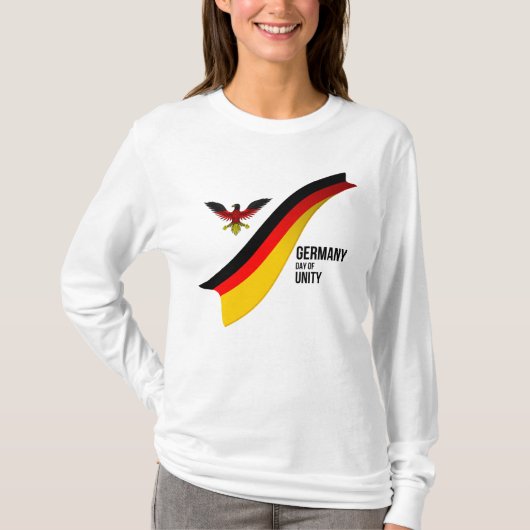 Patriottische Duitse vlag, Duitsland Dag van de Ee T-shirt (Voorkant)