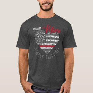 Patriottische dunne rode lijn Amerikaanse vlag VS T-shirt