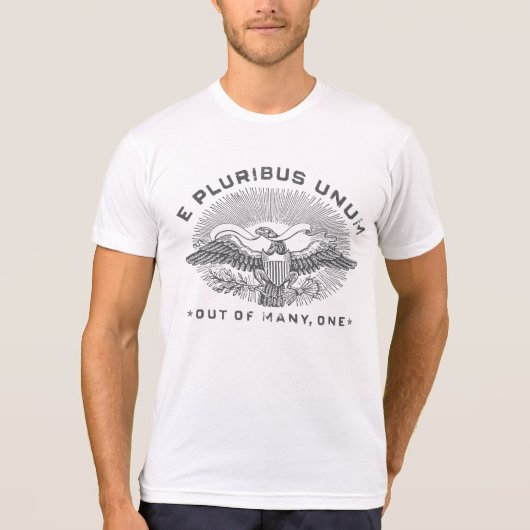 Patriottische E Pluribus Unum Eagle T-shirt (Voorkant)