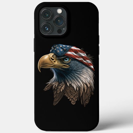 Patriottische Eagle Amerikaanse vlag op 4 juli Case-Mate iPhone Case (Achterkant)