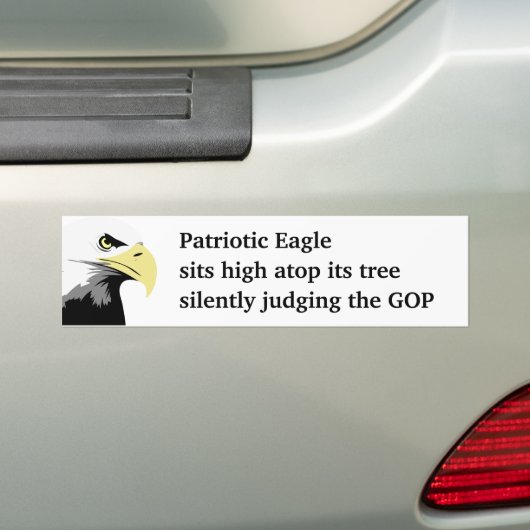 Patriottische Eagle Anti-GOP Politieke Humor Bumpersticker (Op auto)