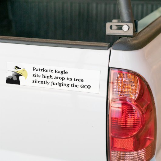 Patriottische Eagle Anti-GOP Politieke Humor Bumpersticker (Op Truck)