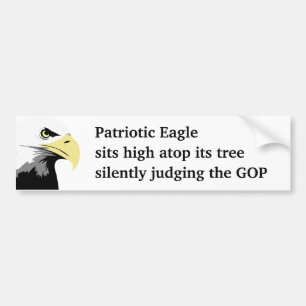 Patriottische Eagle Anti-GOP Politieke Humor Bumpersticker
